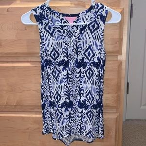 Women’s Lilly Pulitzer Navy Patterned Tank Top